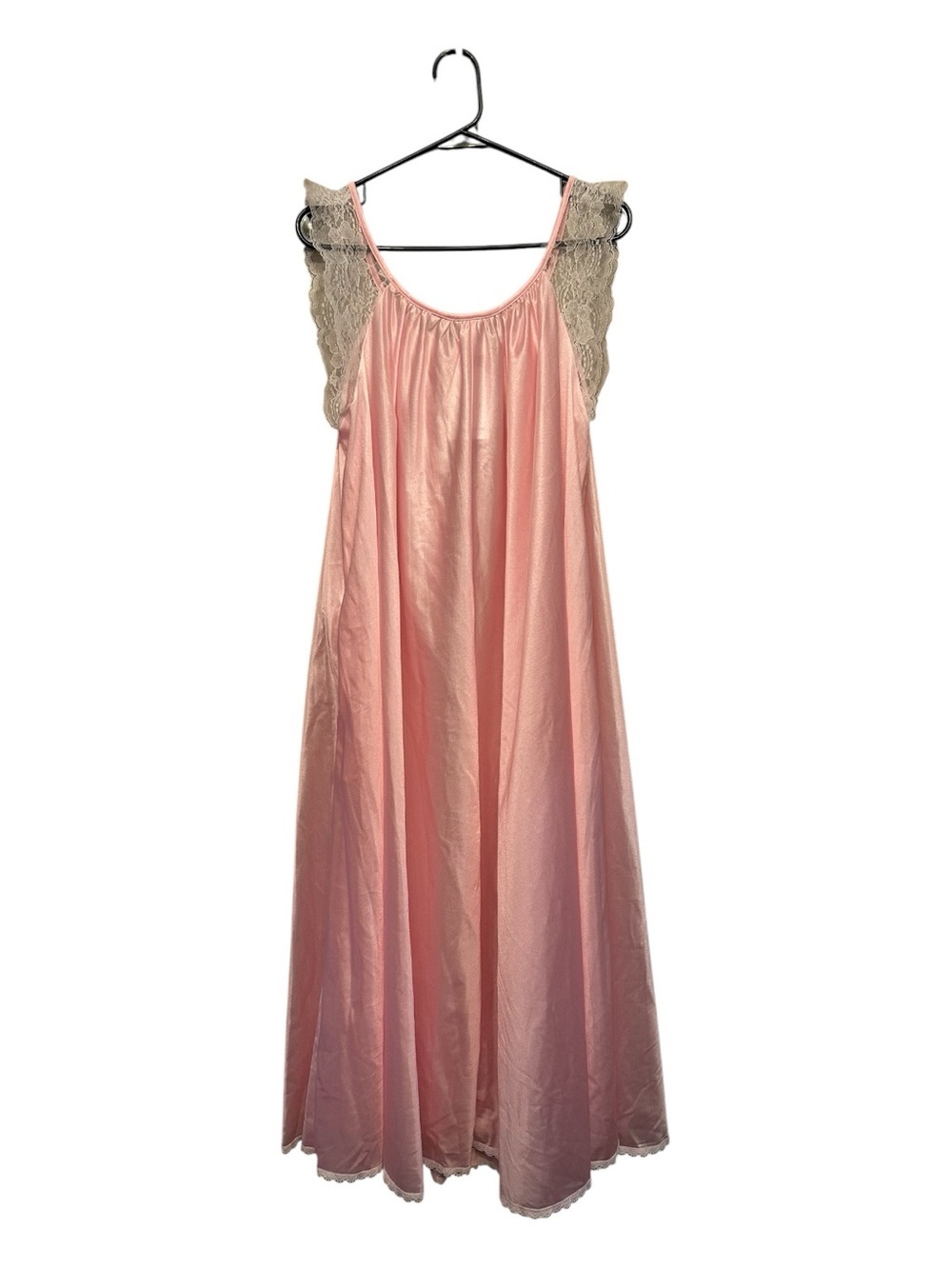NWT Vintage Y2K Amanda Rich Pink Lace-Trim Slip Nightgown/Dress Size Medium - Picture 2 of 8